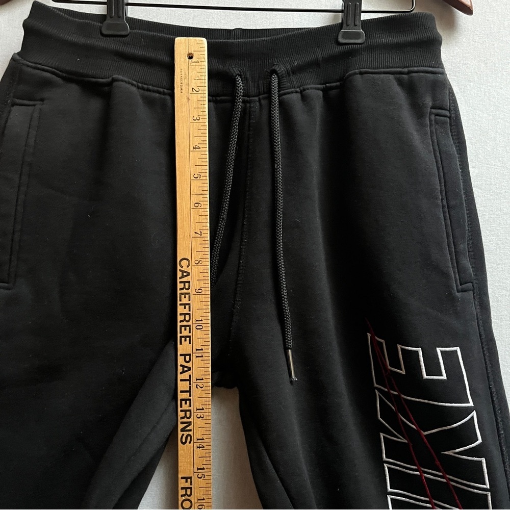 Nike Men’s Black Logo Fleece Jogger Pants Sz L - Picture 9 of 10